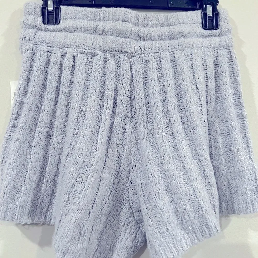 AND NOW THIS short Women's Cable-Knit Shorts in gray size medium, New